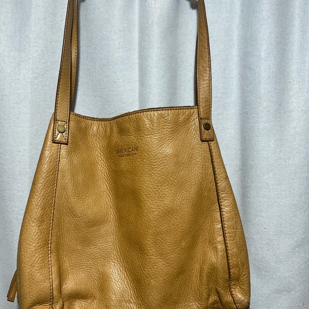 American Leather Tan Shoulder Bag